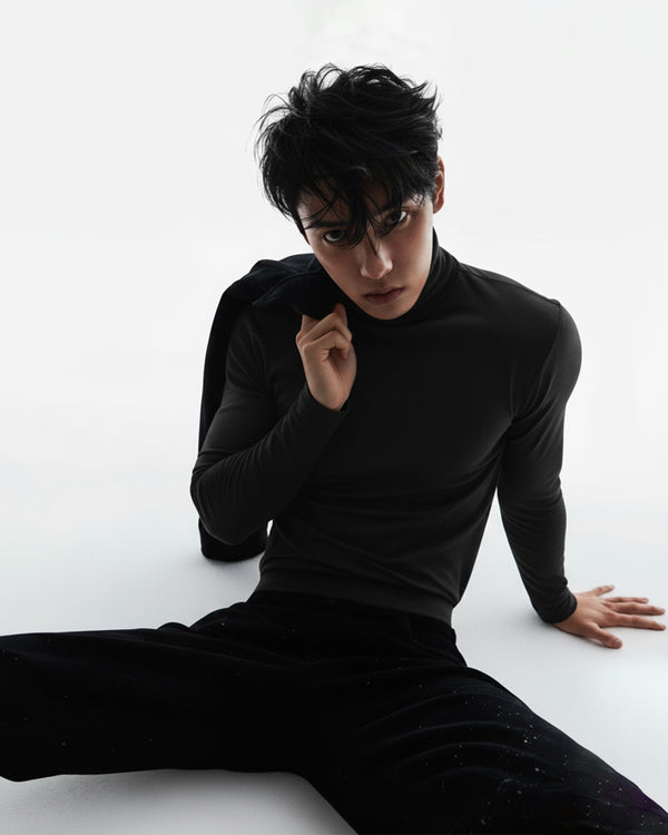 Heyze Stretch Turtleneck  – Black