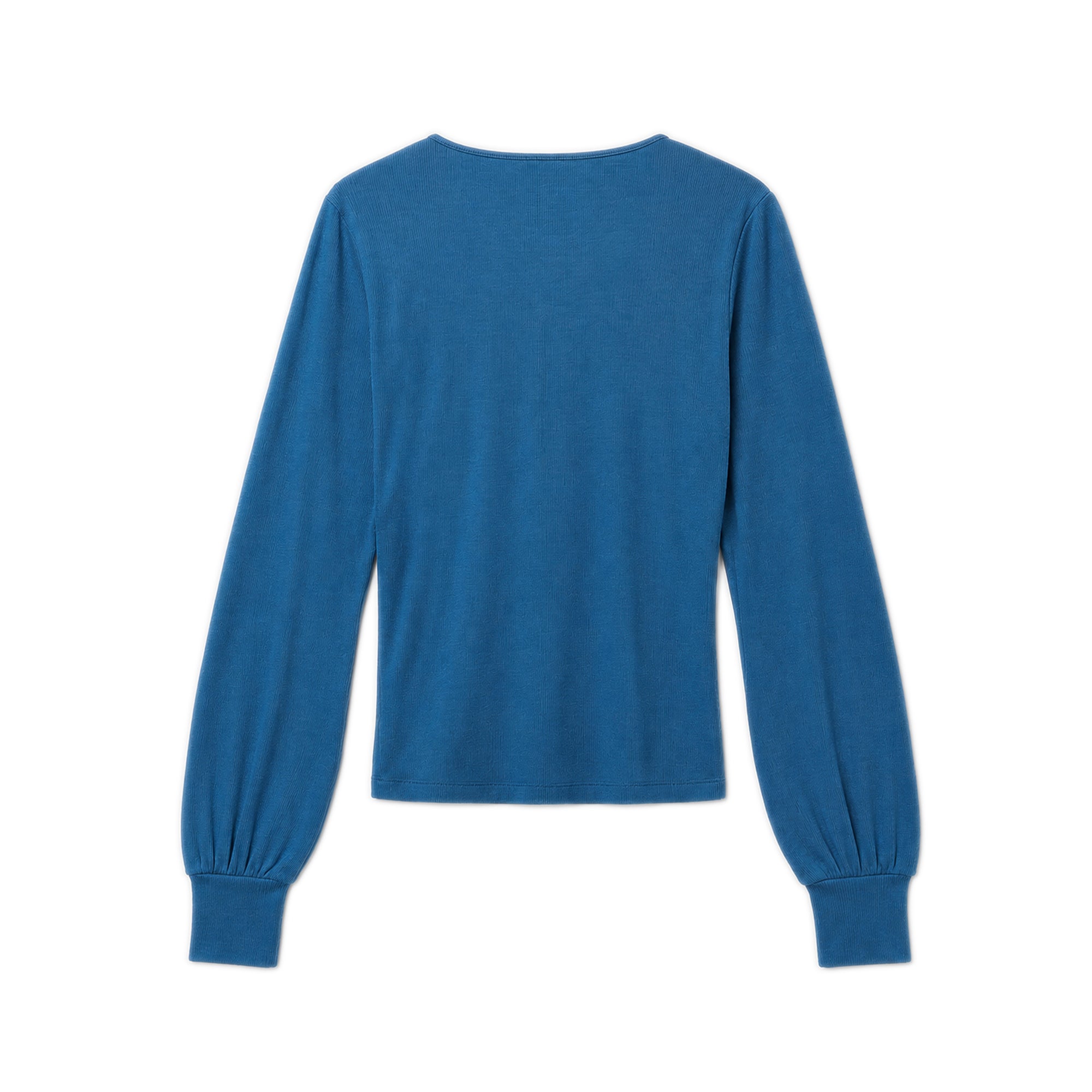 Ribbed Cotton Long Sleeve - Teal