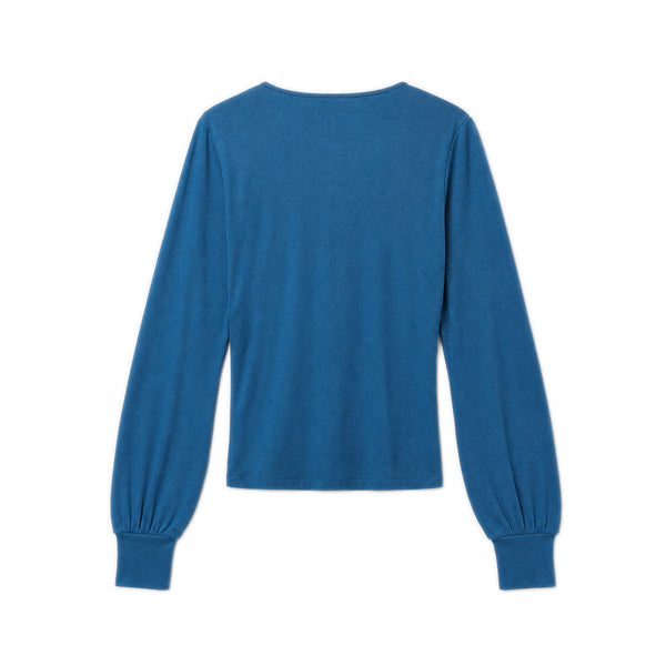 Ribbed Cotton Long Sleeve - Teal