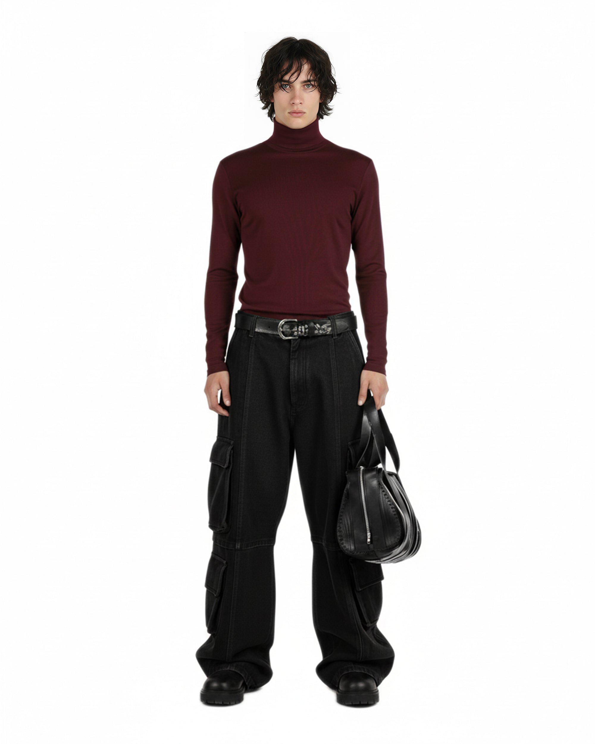 Heyze Stretch Turtleneck – Aubergine