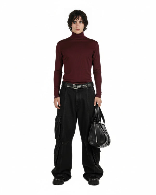 Heyze Stretch Turtleneck – Aubergine