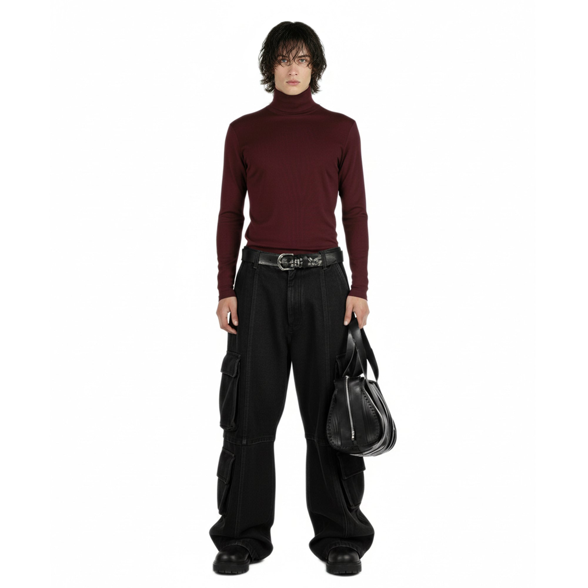 Heyze Stretch Turtle Neck Top – Aubergine