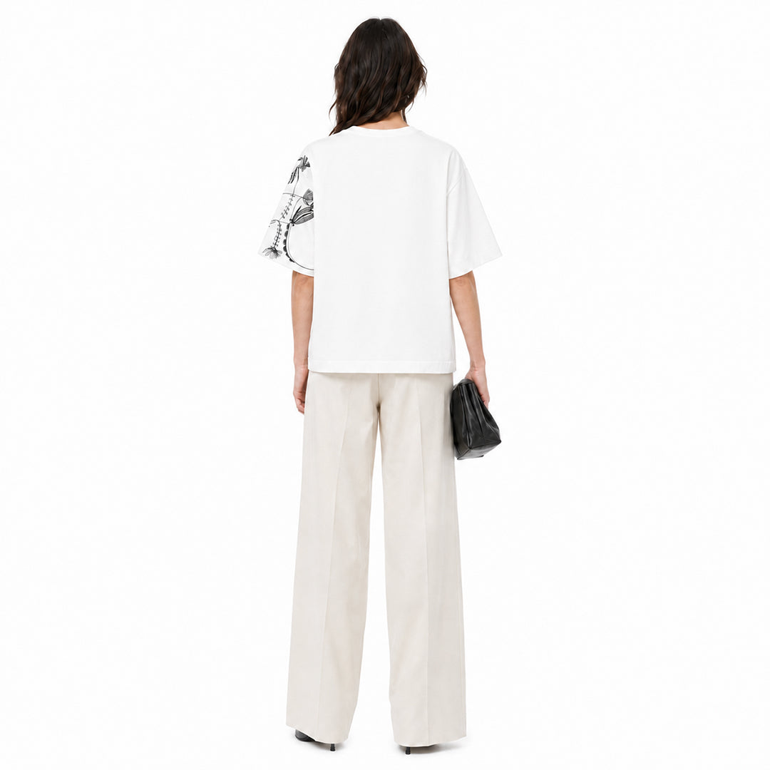 Embroidered Oversized T-shirt White