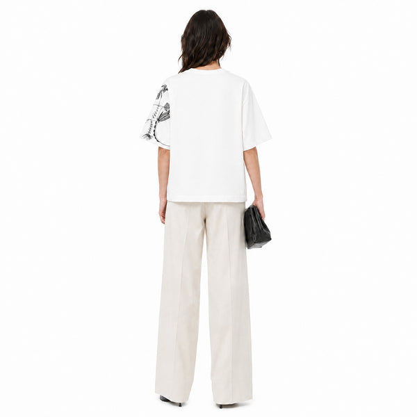 Embroidered Oversized T-shirt White