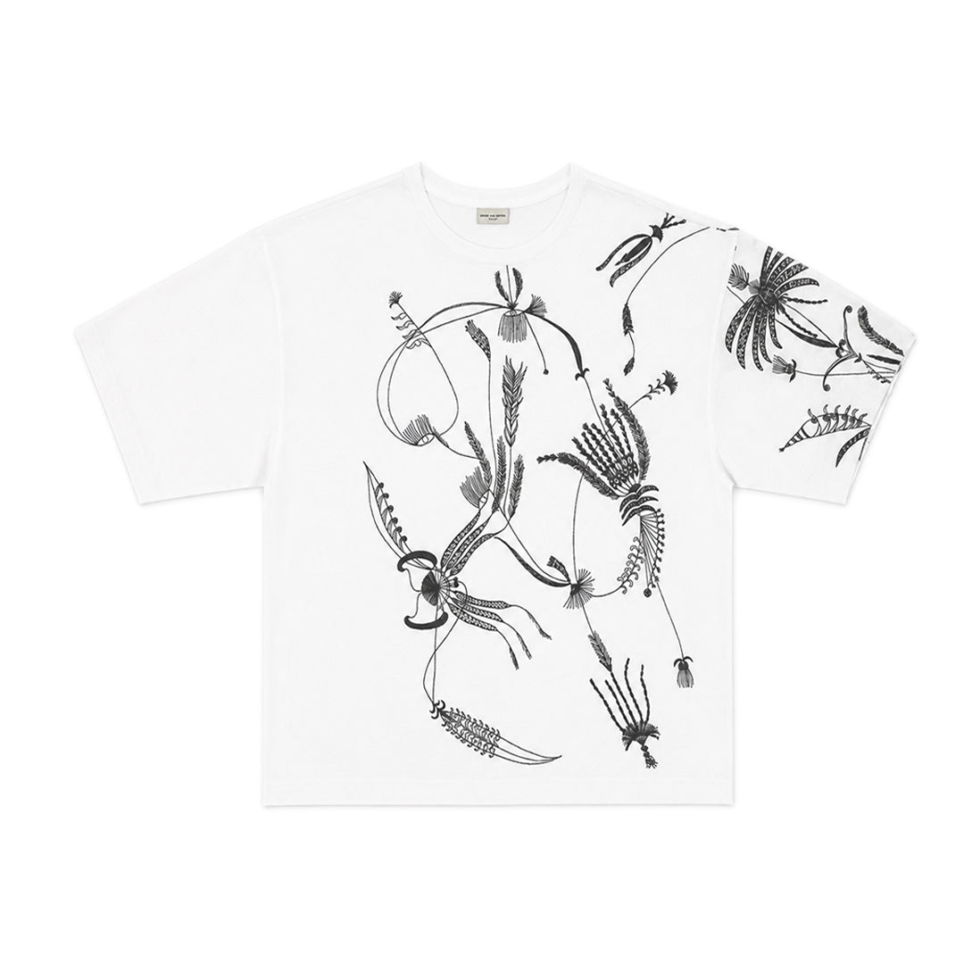Embroidered Oversized T-shirt White