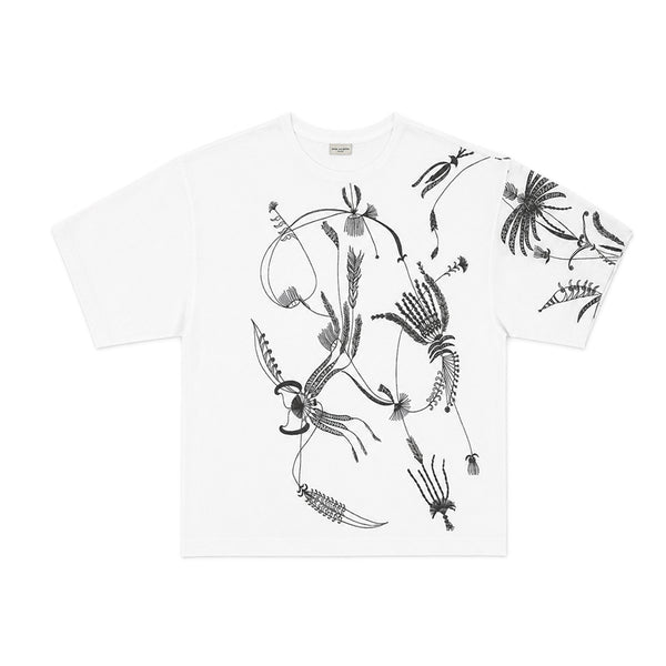 Embroidered Oversized T-shirt White