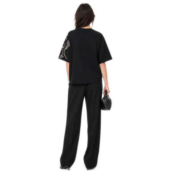 Embroidered Oversized T-shirt Black