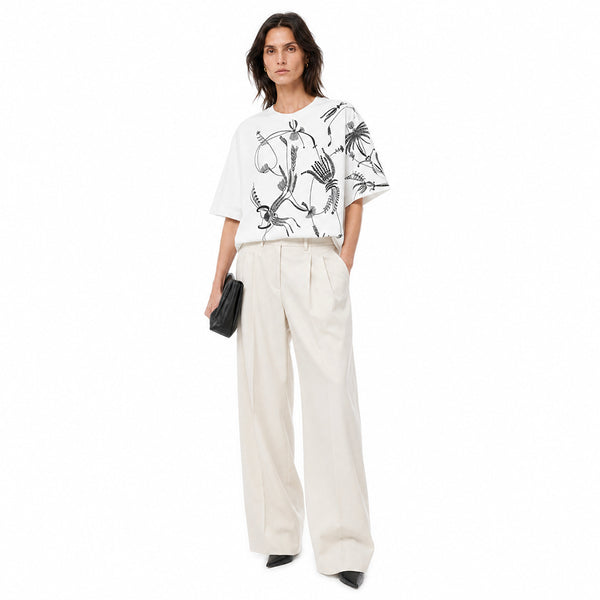 Embroidered Oversized T-shirt White
