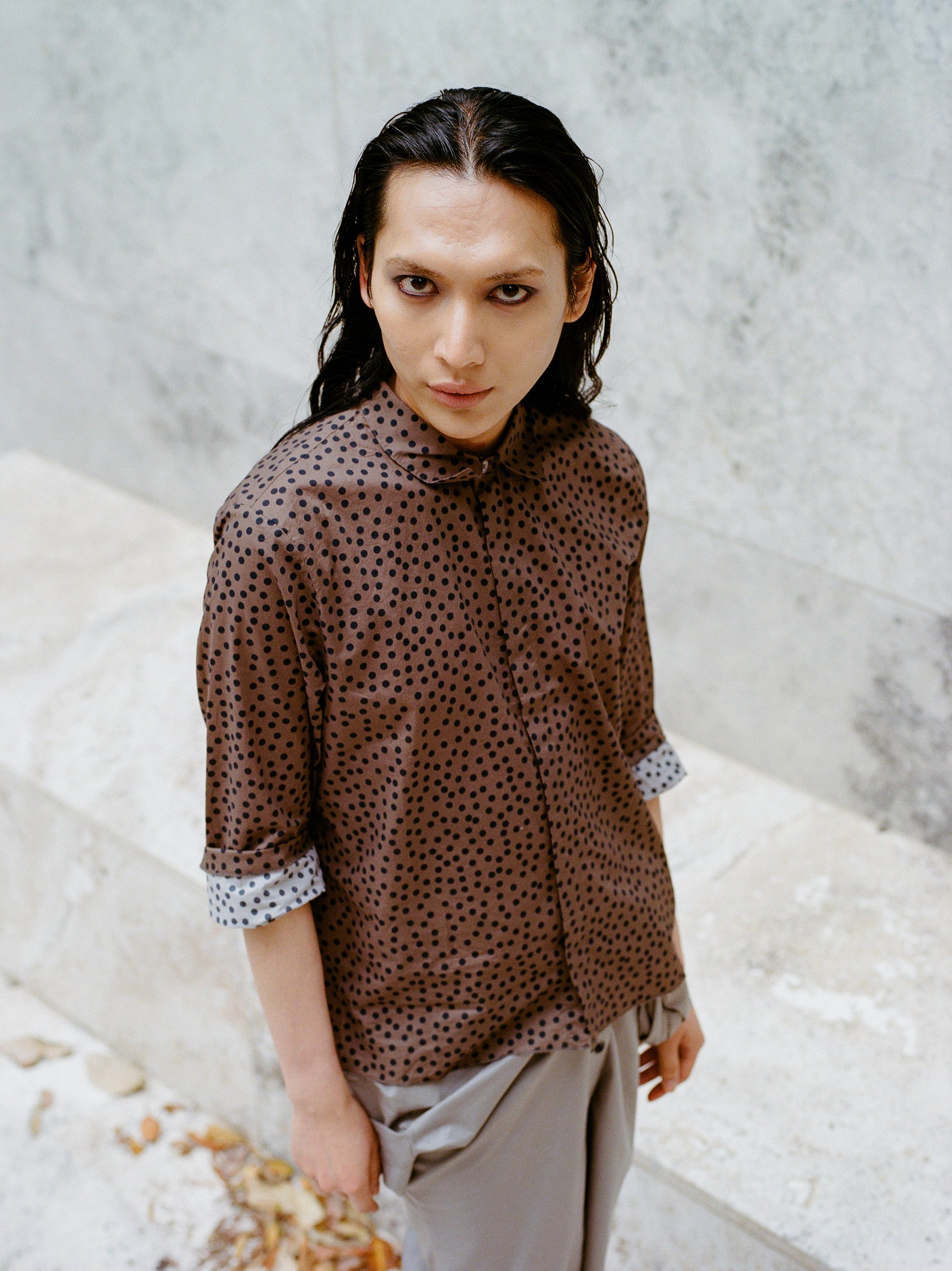 Vida Shirt – Khaki Dot