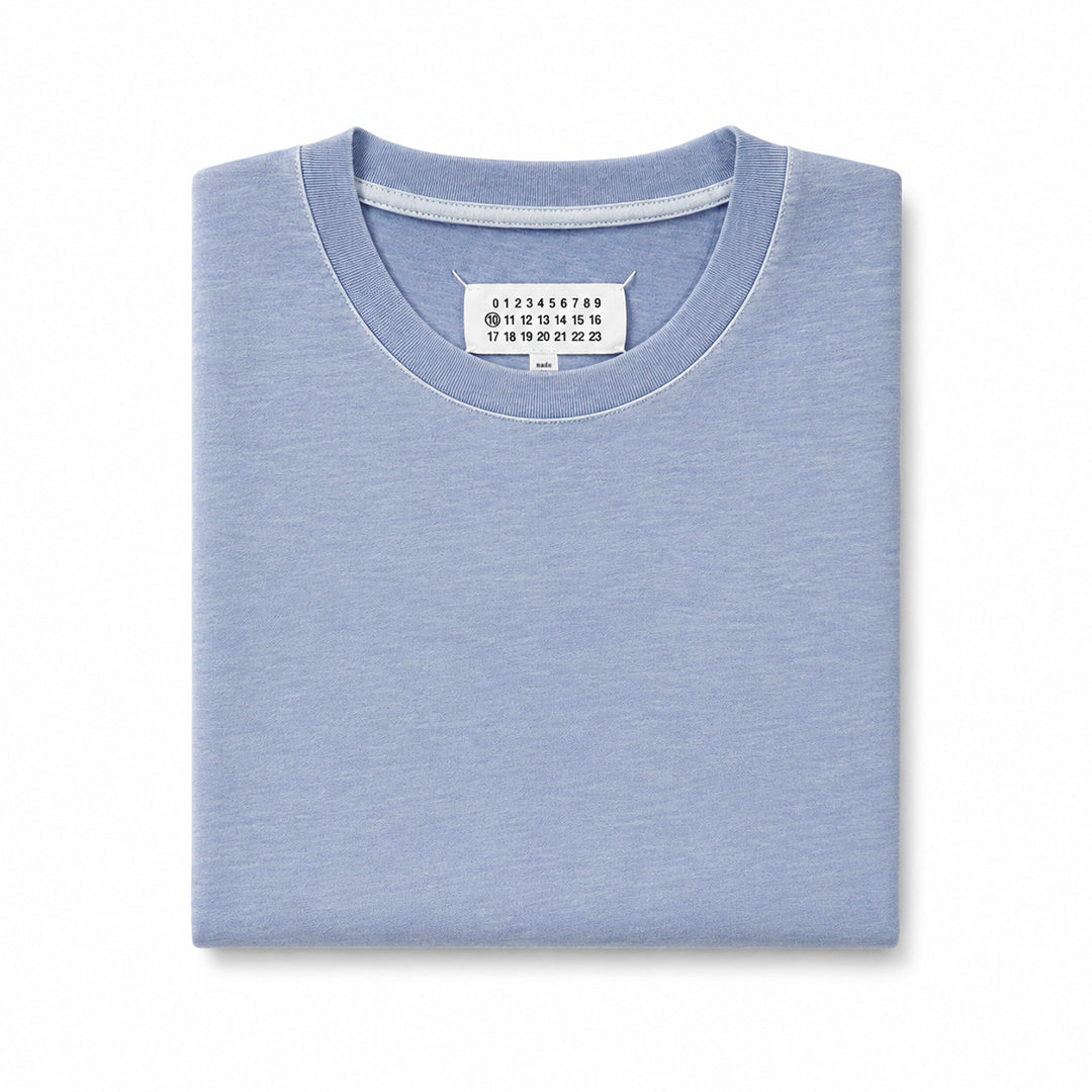 Line 10  T-shirt - Enzyme Washed Blue