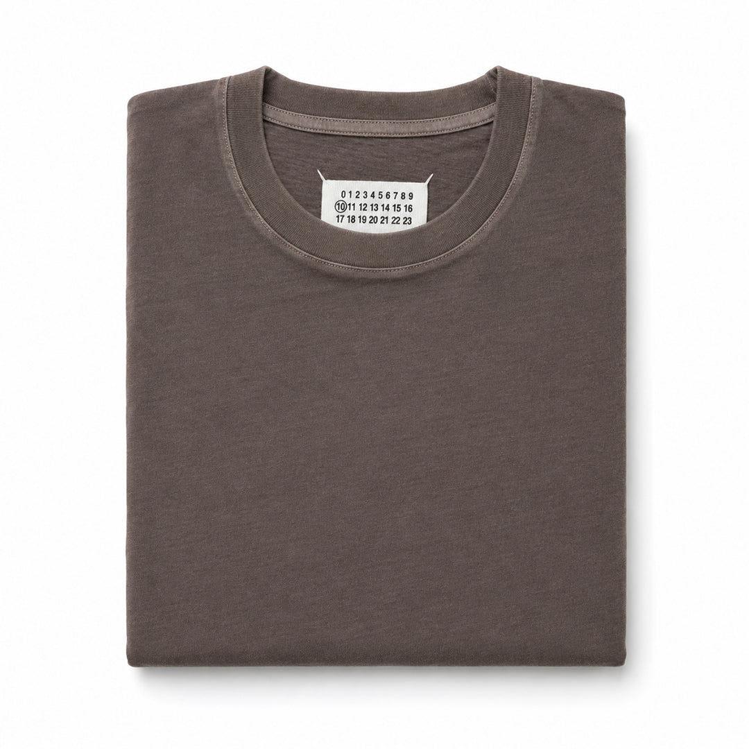 Line 10  T-shirt - Enzyme Washed Brown
