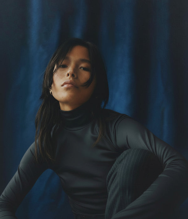 Heyze Stretch Turtleneck  – Black