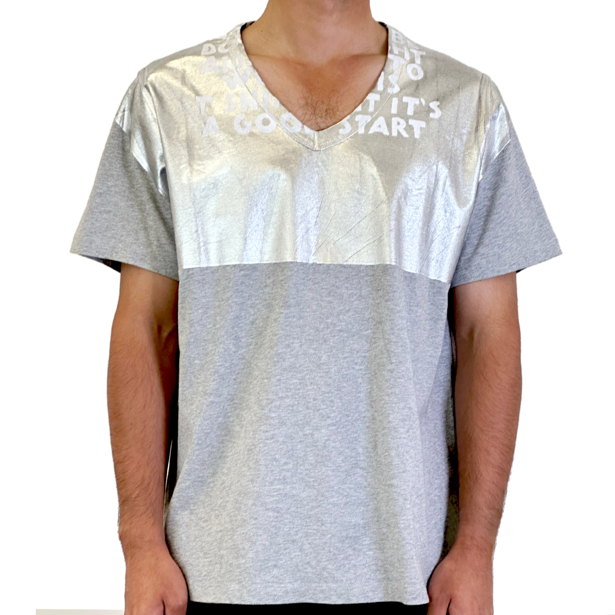 AIDS Charity T-shirt – Grey/Silver