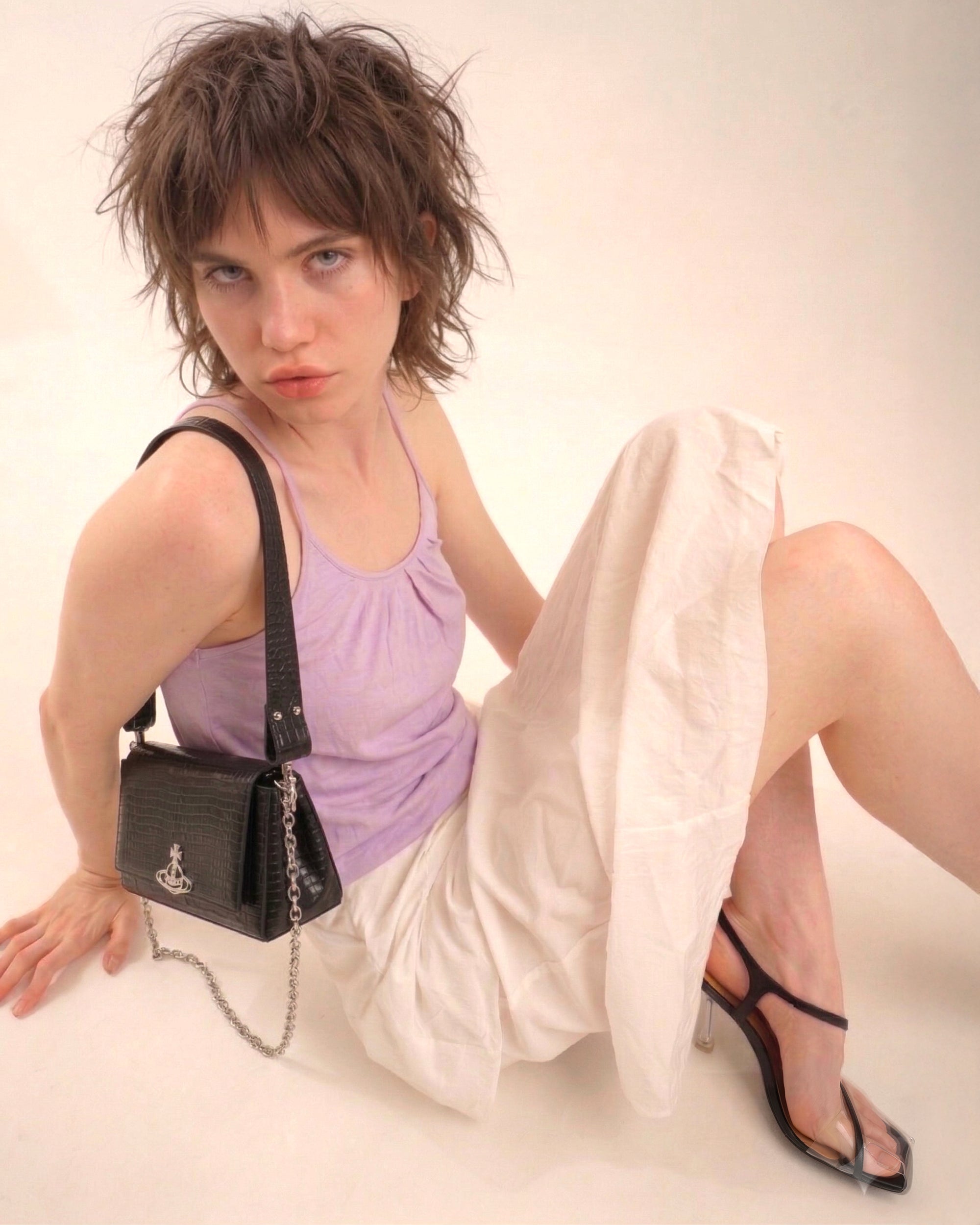 Fine Cotton Singlet - Lilac