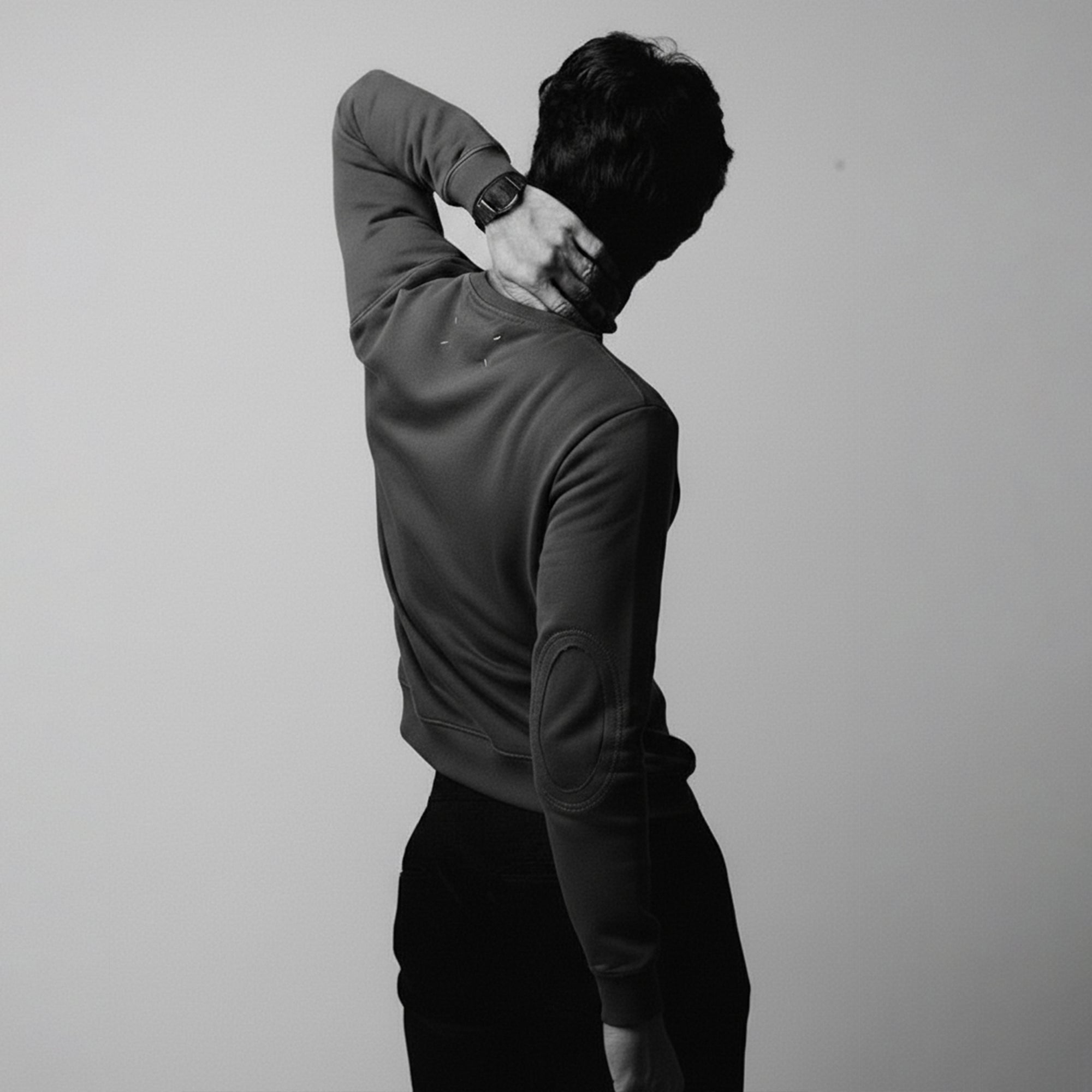 Elbow Patch Sweatshirt - Sage