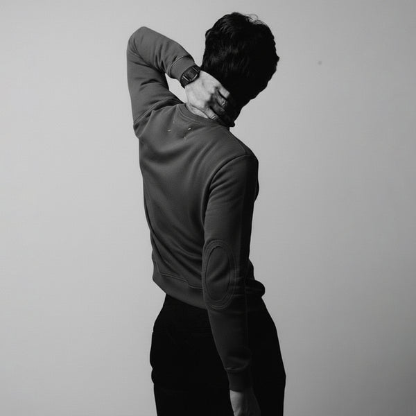 Elbow Patch Sweatshirt - Sage